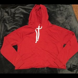Maroon crop hoodie